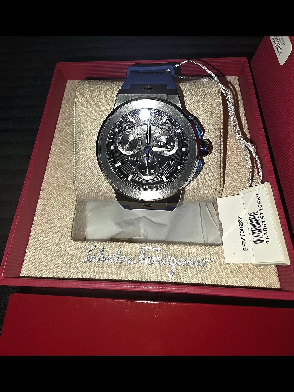 Ferragamo F-80 Titanium Tech Chronograph (Model: SFMT00222),
